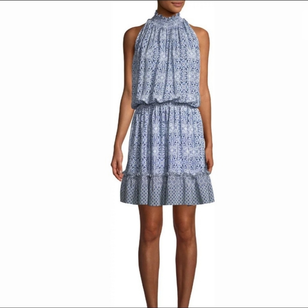 Shoshanna Beatrice Sleeveless Silk Blouson Dress